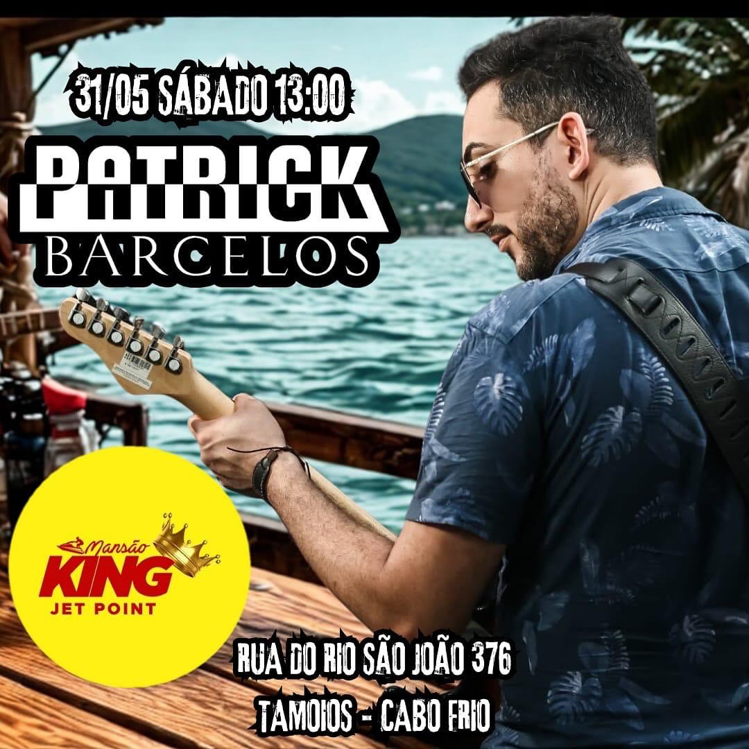 👑 VENHA COMEMORAR NESTE SÁBADO (31/05) COM @patrickbarcelos NA MANSÃO KING! 

🎸 VENHA FECHAR SEU MÊS COM CHAVE DE OURO! 

Lembrando que vendemos bebidas variadas super geladas, petiscos deliciosos e possuímos um ambiente aconchegante de vista para o rio. Duvido que você perderá essa chance de ter um sábado inesquecível!

Abrimos de 11h às 18h todos os sábados e domingos e também nos feriados. 

Caso queira tirar duvidas, me mande mensagem no direct.
